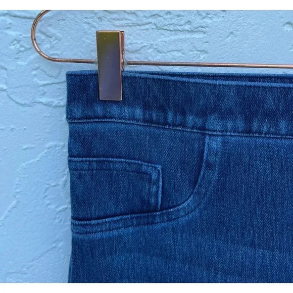 SPANX Womens Pull On High Rise Elastic Waist Skinny Leggings Jeans Blue Sz M - Picture 4 of 13